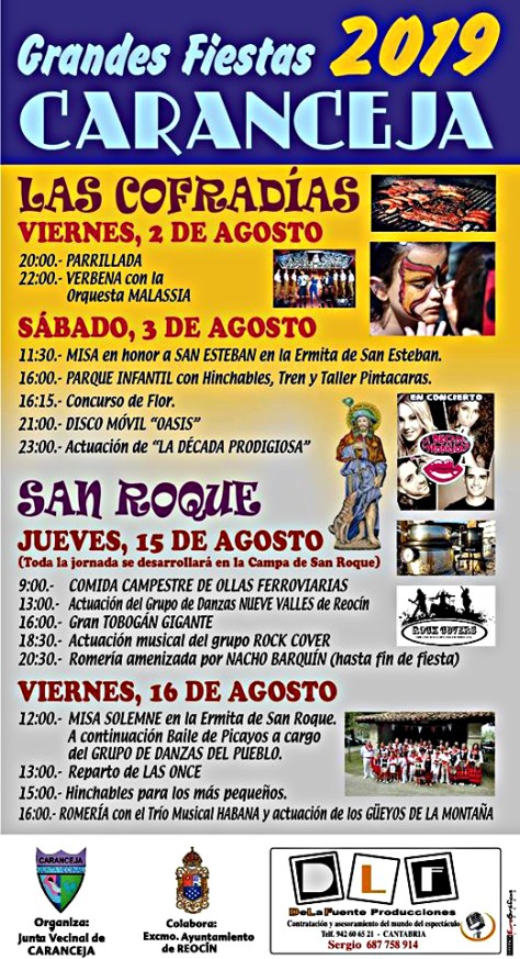 fiestas de san roque en caranceja 2019