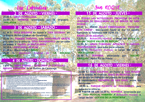 folleto programa fiestas caranceja 20192