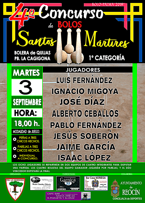 4º coNCurso de bolos santos martires 3 sept QUIJAS