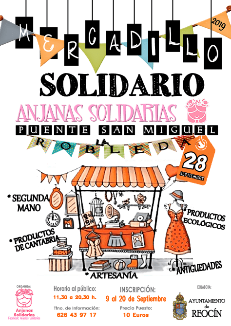 CARTEL MERCADILLO FINAL DE ANJANAS SOLIDARIAS 2019