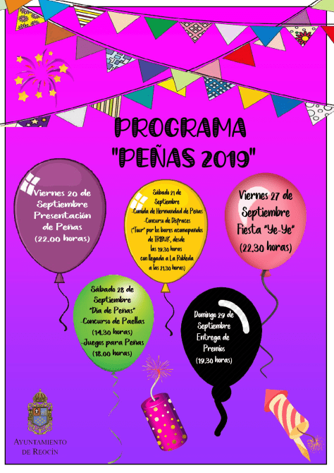 CARTEL PROGRAMA PEÑAS 2019