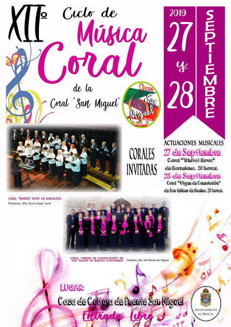 CARTEL XIIº CICLO CORAL SAN MIGUEL 2019