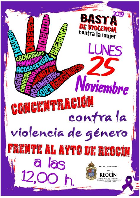 cartel concentración contra la violencia contra la mujer 25nov19
