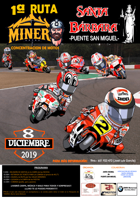 cartel 1ªruta mineros 8 diciembre19 santa barbara