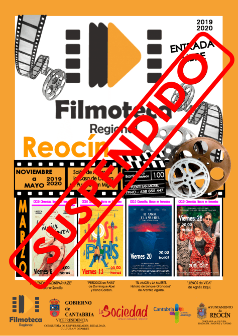 CARTEL SUSPENSION DE LA FILMOTECA 11 MARZO2020