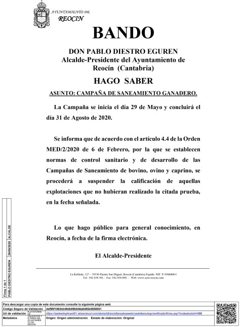 bando campaña ganadera