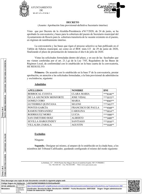 lista provisional secretario interino, nombramiento tribunal y entrevista curricular-1